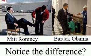 Toont deze afbeelding een mentaliteitsverschil tussen Obama en Romney?